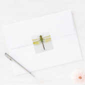 Groen donker (Anax junius) op witte achtergrond, Vierkante Sticker (Envelop)
