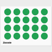 Groen, donker Mint, vette groen, Ronde Sticker (Vel)
