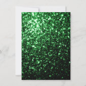 Groen donker sparkles Sweet 16 elegant script Bedankkaart (Achterkant)