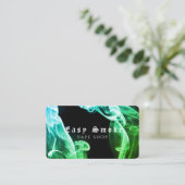 Groen Donker Zwart Rook Vape Shop Visitekaartje (Staand voorkant)