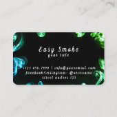 Groen Donker Zwart Rook Vape Shop Visitekaartje (Achterkant)