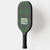Groen Donkergrijs Gradient Bold Grunge Monogram Pickleball Paddle (Links)