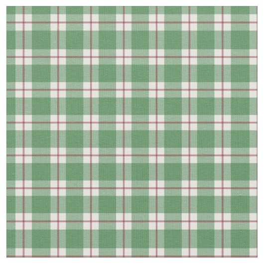 Groen / Donkergrijs-Rood / Wit Geruit Stof (Close Up)