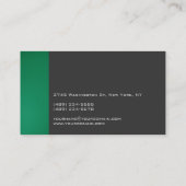 Groen donkergrijs stijlvol Visitekaartje (Achterkant)