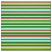 Groen, donkergroen, Sienna & Aquamarine Pattern Stof (Swatch)