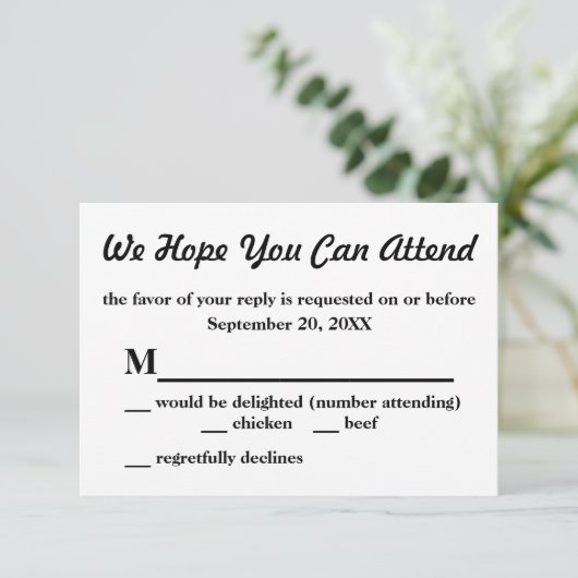 Groen, Donkerrood, Gele Kente Doek Wedding RSVP (Staand voorkant)