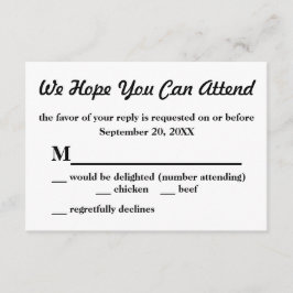 Groen, Donkerrood, Gele Kente Doek Wedding RSVP Kaartje