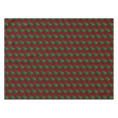 Groen donkerrood patroon met dunne kerstboom tafelkleed (Voorkant (Horizontaal))