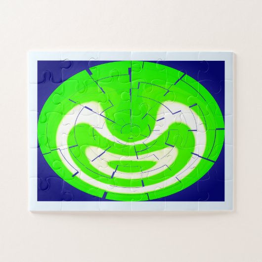 Groen doolhof legpuzzel (Horizontaal)