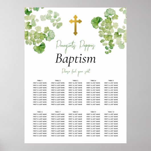 Groen Doop Doop Zitting Grafiek Poster (Voorkant)