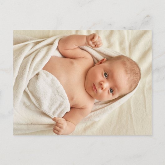 Groen Doop Foto Uitnodiging Briefkaart (Achterkant)