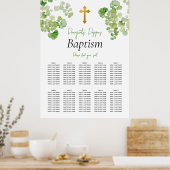 Groen Doop Stoelenplattegrond Poster (Keuken)