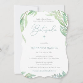 Groen doopfeest voor jongen in het Portugees Kaart