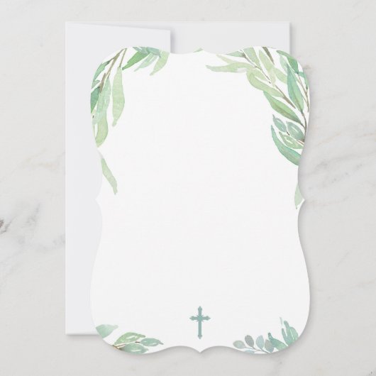 Groen doopfeest voor jongen in het Portugees Kaart (Achterkant)