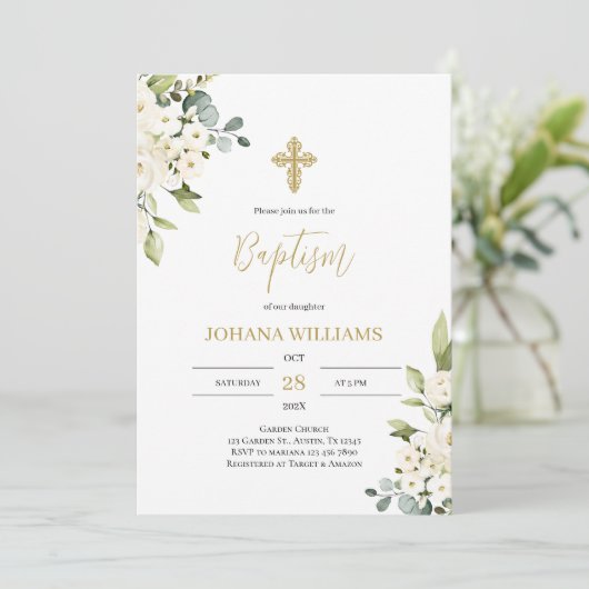 groen doopsel kaart (Staand voorkant)