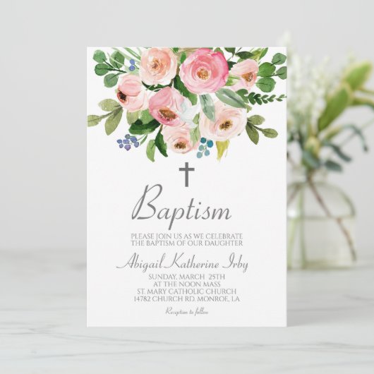 groen doopsel kaart (Staand voorkant)