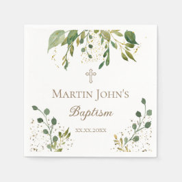 groen doopsel servet