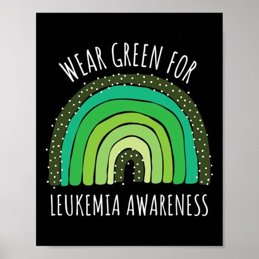 Groen draag voor leukemiebewustzijn Leukemie 1 Poster (Voorkant)