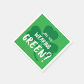 Groen dragen? Shamrock St. Patrick's Day Party Servetten (Hoek)