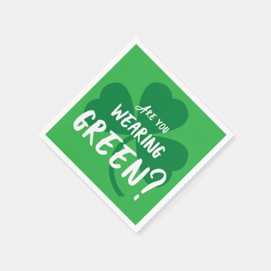 Groen dragen? Shamrock St. Patrick's Day Party Servetten (Hoek)
