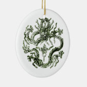 Groen dragon-Ornament Keramisch Ornament (Rechts)