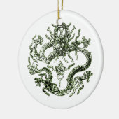Groen dragon-Ornament Keramisch Ornament (Links)