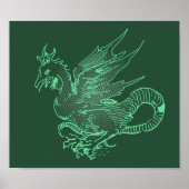Groen dragon-Poster Poster (Voorkant)