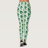 Groen Drakenportret Leggings (Achterkant)