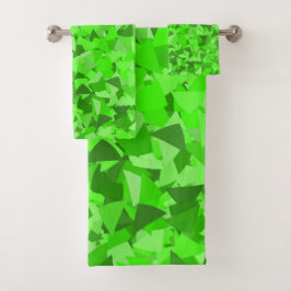 Groen Driehoek Patroon Bad Handdoek