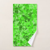 Groen Driehoek Patroon Bad Handdoek (Handdoek)