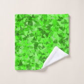 Groen Driehoek Patroon Bad Handdoek (Wasdoekje)