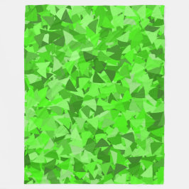 Groen Driehoek Patroon Fleece Deken