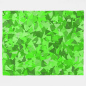 Groen Driehoek Patroon Fleece Deken (Voorkant (Horizontaal))