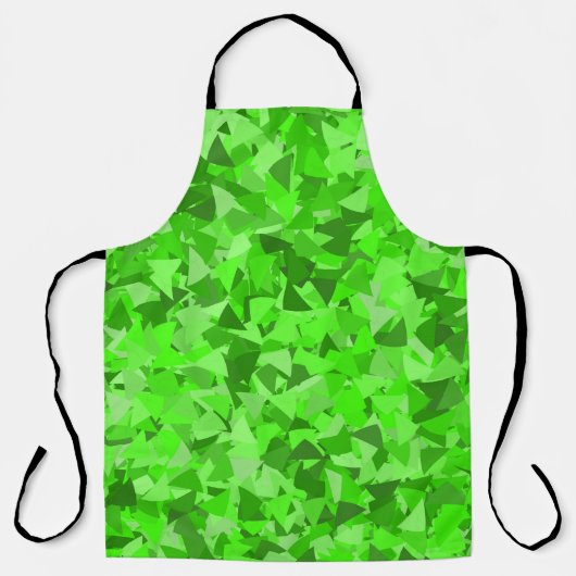 Groen Driehoek Patroon Schort (Voorkant)