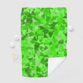 Groen Driehoekpatroon Golfhanddoek (Insitu)