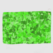 Groen Driehoekpatroon Golfhanddoek (Horizontaal)