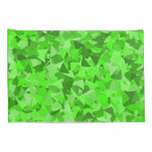 Groen Driehoekpatroon Kussensloop (Achterkant-Rechts)