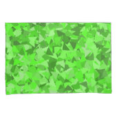 Groen Driehoekpatroon Kussensloop (Voorkant-Rechts)