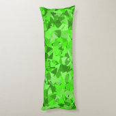 Groen Driehoekpatroon Lichaamskussen (Achterkant (Verticaal))
