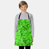 Groen Driehoekpatroon Schort (Gedragen)