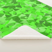 Groen Driehoekpatroon Sherpa Deken (3/4)