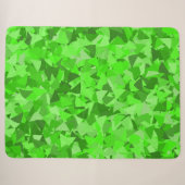 Groen Driehoekpatroon Sherpa Deken (Voorkant (horizontaal))