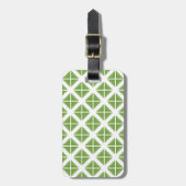 Groen driehoekspatroon bagagelabel (Voorkant verticaal)