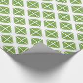 Groen driehoekspatroon cadeaupapier (Hoek)