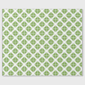 Groen driehoekspatroon cadeaupapier (Vlak)