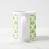 Groen driehoekspatroon grote koffiekop (Achterkant)