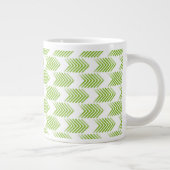 Groen driehoekspatroon grote koffiekop (Rechts)