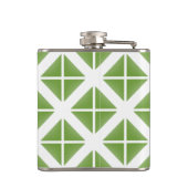 Groen driehoekspatroon heupfles (Achterkant)