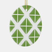 Groen driehoekspatroon keramisch ornament (Rechts)