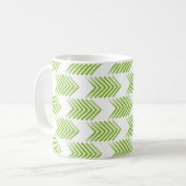 Groen driehoekspatroon koffiemok (Voorkant links)